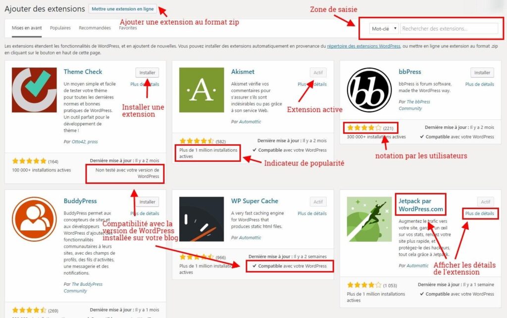 Interface d'administration - Ajouter une extension