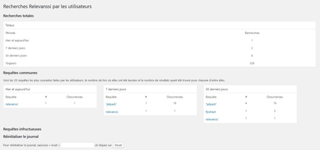 Relevanssi - Les recherches utilisateur
