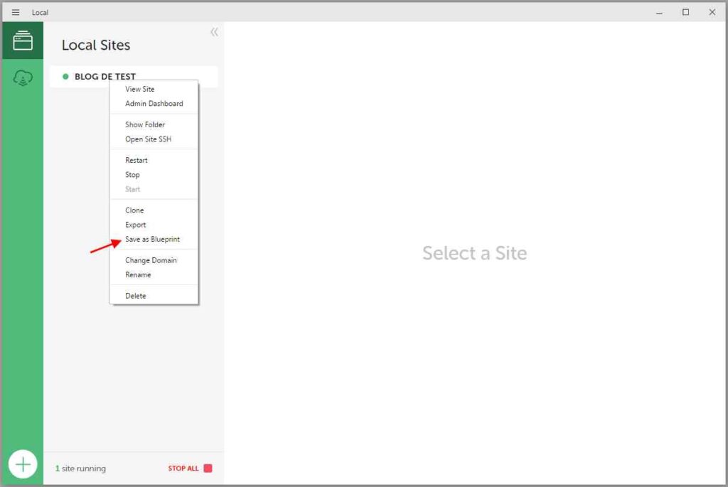 Menu contextuel