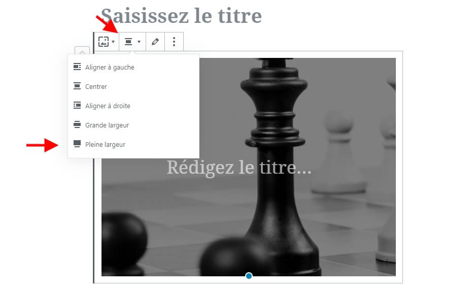 largeur de la bannière